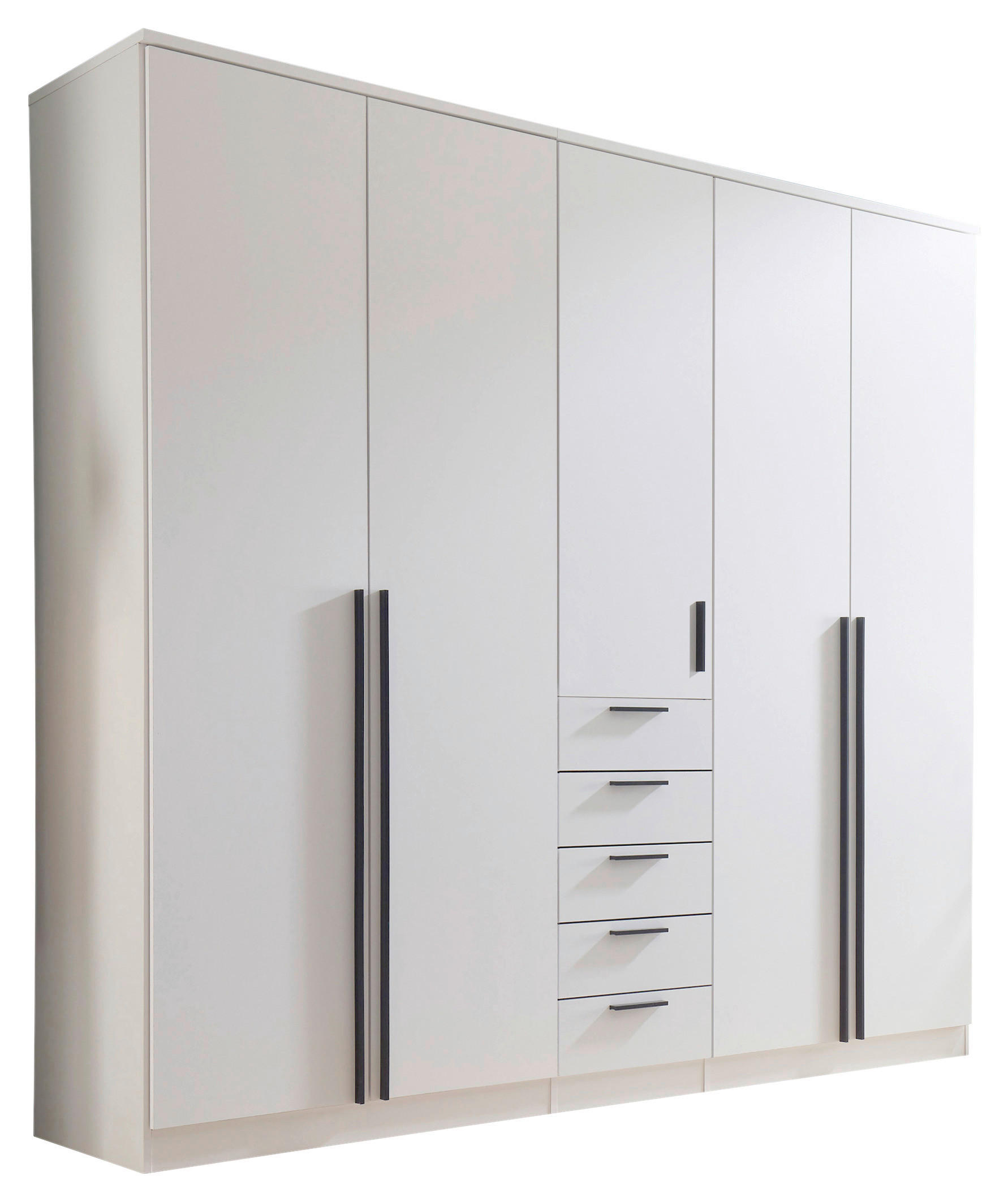 KLEIDERSCHRANK  in Weiß  - Schwarz/Weiß, MODERN, Holzwerkstoff/Kunststoff (225/210/52cm) - Carryhome