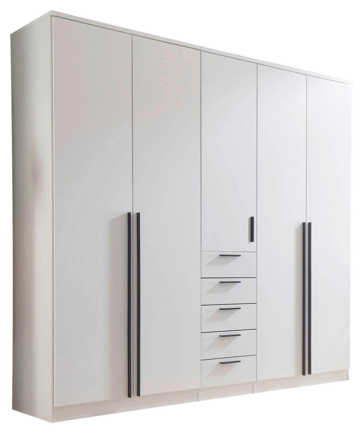 KLEIDERSCHRANK  in Weiß  - Schwarz/Weiß, MODERN, Holzwerkstoff/Kunststoff (225/210/52cm) - Carryhome