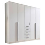 KLEIDERSCHRANK  in Weiß  - Schwarz/Weiß, MODERN, Holzwerkstoff/Kunststoff (225/210/52cm) - Carryhome