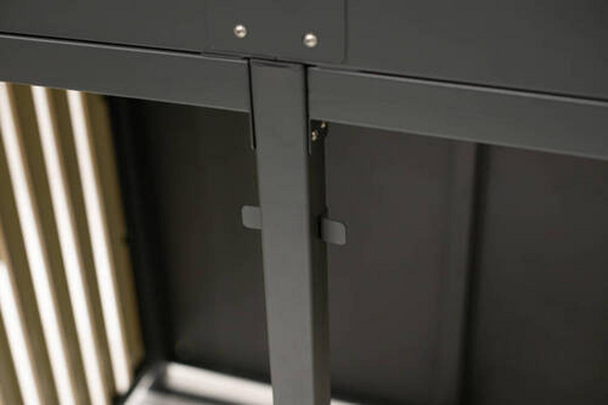 MÜLLTONNENBOX - Anthrazit/Naturfarben, Basics, Metall (84/125/134cm)