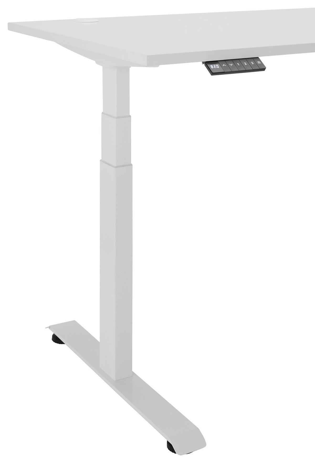 ECKSCHREIBTISCH 100/180/74-127 cm  in Weiß  - Weiß, MODERN, Holzwerkstoff/Metall (100/180/74-127cm) - Carryhome