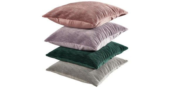 KISSENHÜLLE WAVE 50/50 cm - Mauve, Basics, Textil (50/50cm) - Novel