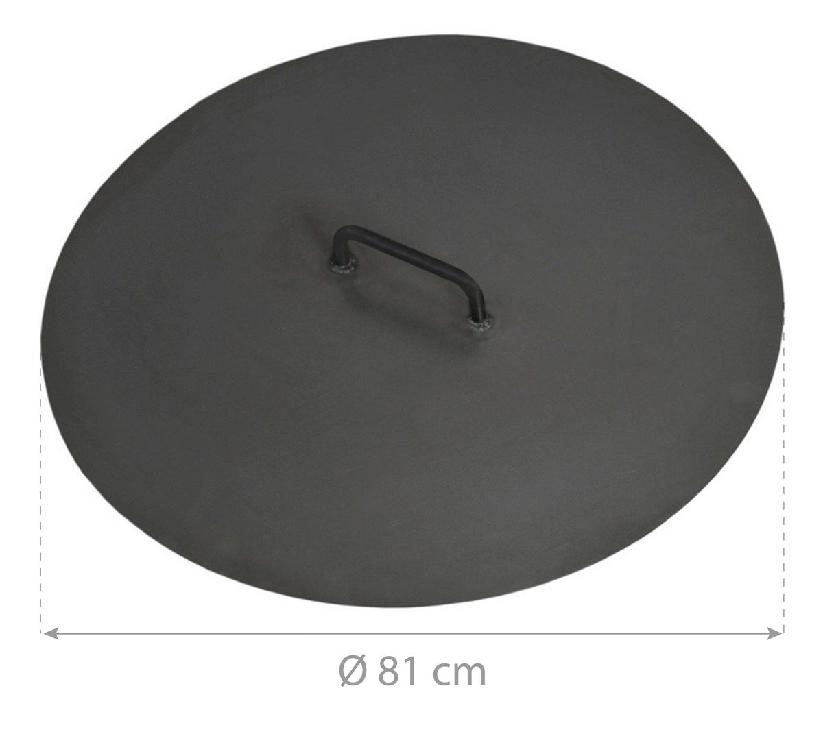 DECKEL  - Schwarz, Basics, Metall (81cm)