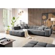 ECKSOFA  in Feincord Grau  215/319 cm  - Schwarz/Grau, Design, Kunststoff/Textil (215/319cm) - Hom`in