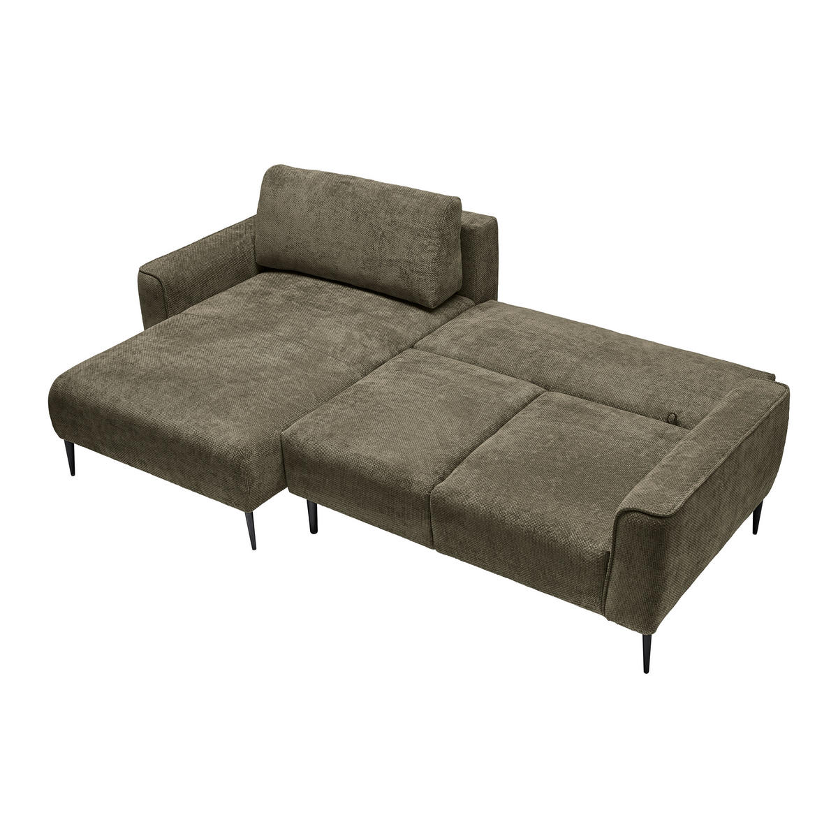 HÖRNSOFFA i vävt tyg olivgrön  - olivgrön/svart, Modern, metall/textil (164/255cm) - MID.YOU