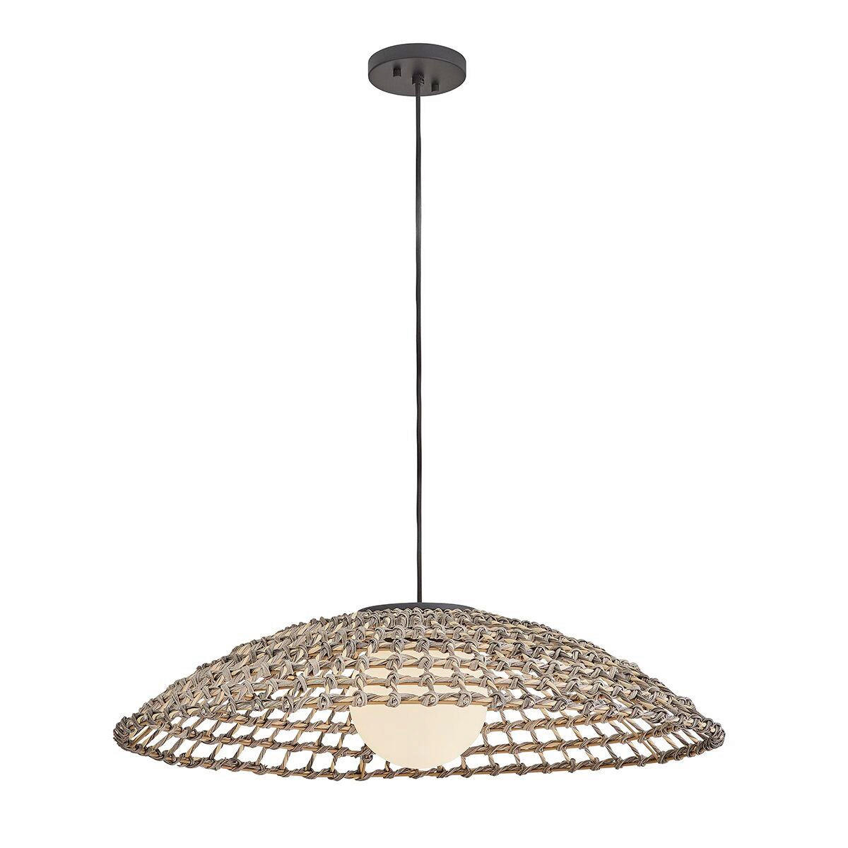 HÄNGELEUCHTE Hinkley 21/76,2 cm  - Schwarz, Natur, Holz/Metall (21/76,2cm) - Elstead Lighting