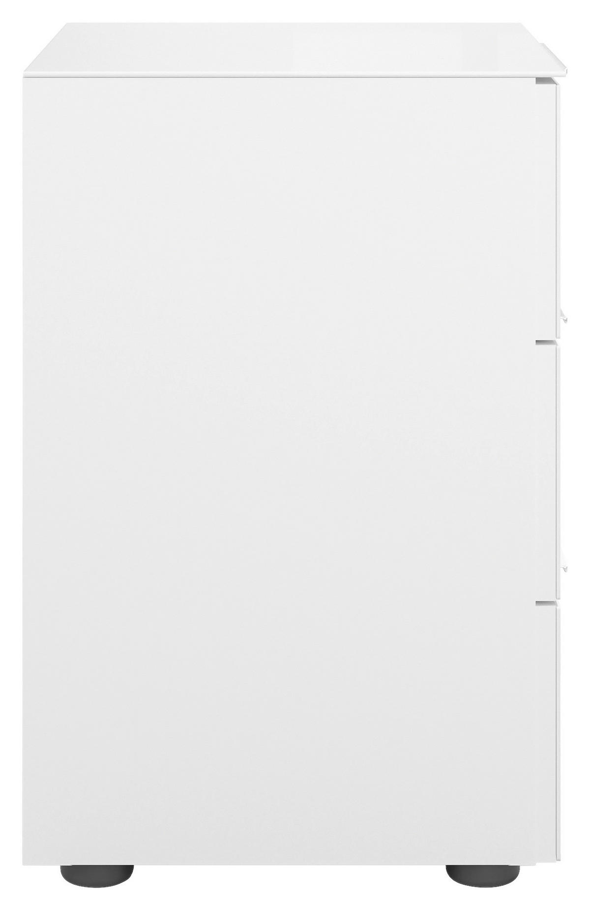 NOČNÍ STOLEK, bílá, 45/60/40 cm - bílá/černá, Basics, kov/kompozitní dřevo (45/60/40cm)