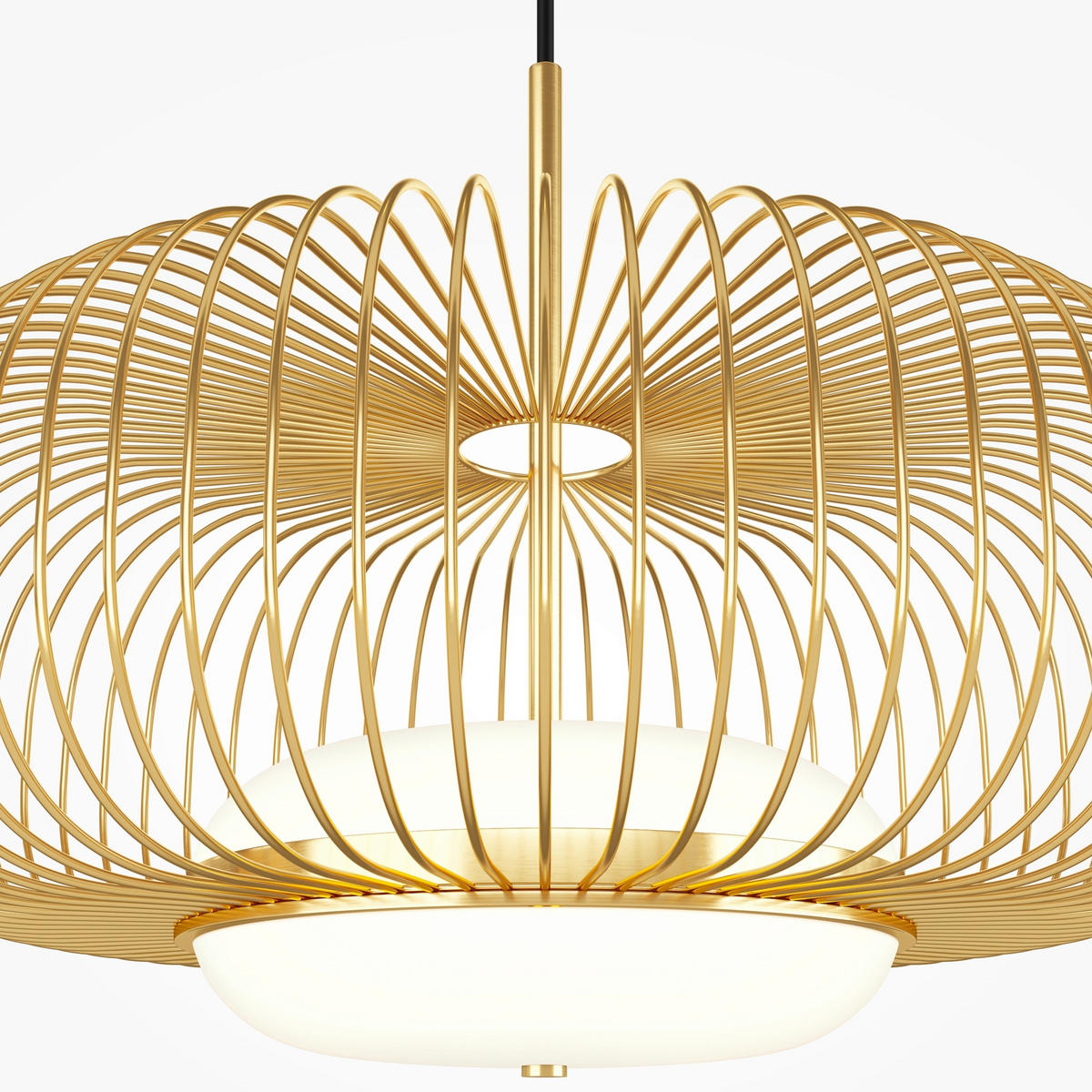 PENDELLAMPA Levitation 50/337 cm  - mässingsfärgad, Design, metall (50/337cm) - MAYTONI