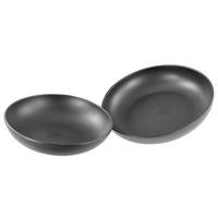 SCHÜSSELSET Uno Black 2-teilig 33+28 cm  - Anthrazit, Basics, Keramik (33+28cm) - Creatable