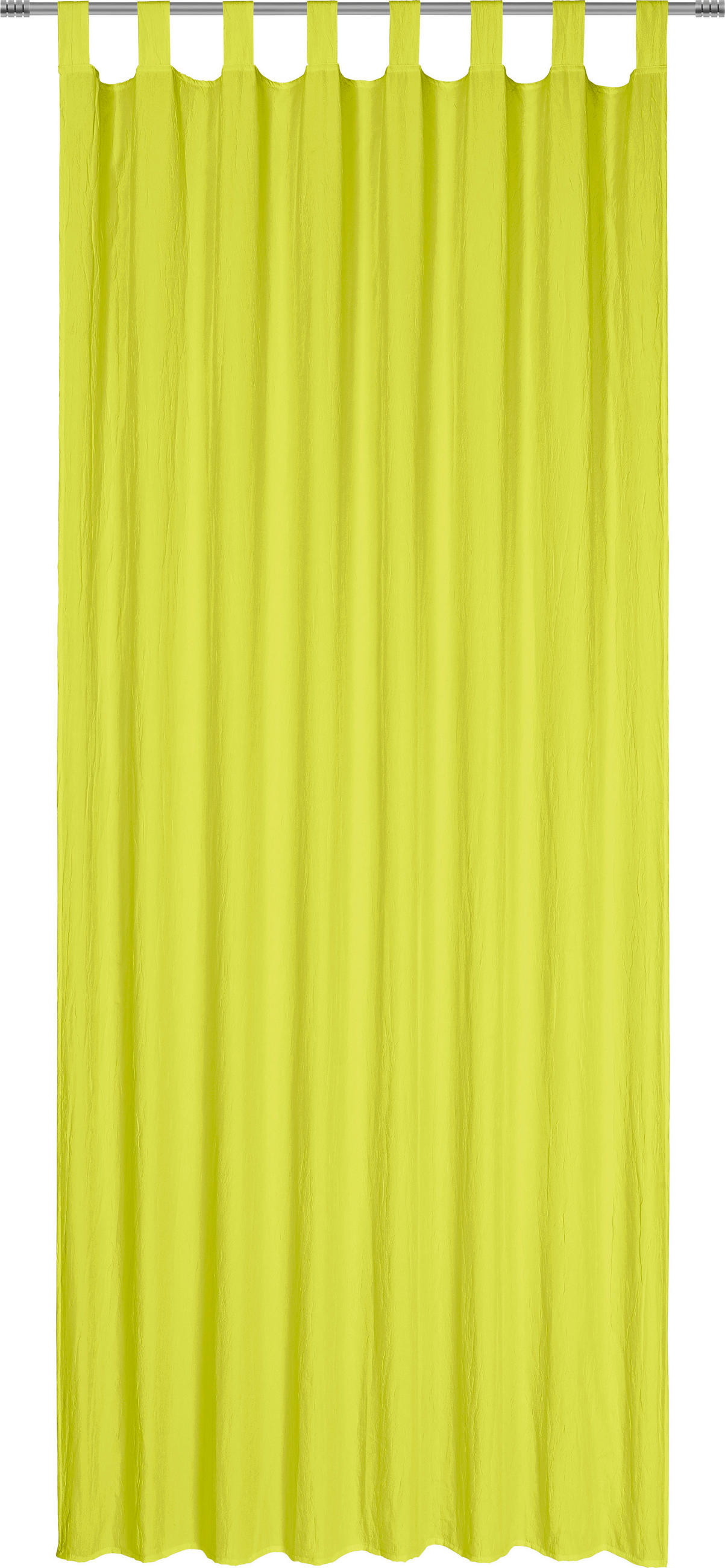 ZAVESA Z ZANKAMI POLO  pol prosojno  135/245 cm   - barve limete, Konvencionalno, tekstil (135/245cm) - Best Price