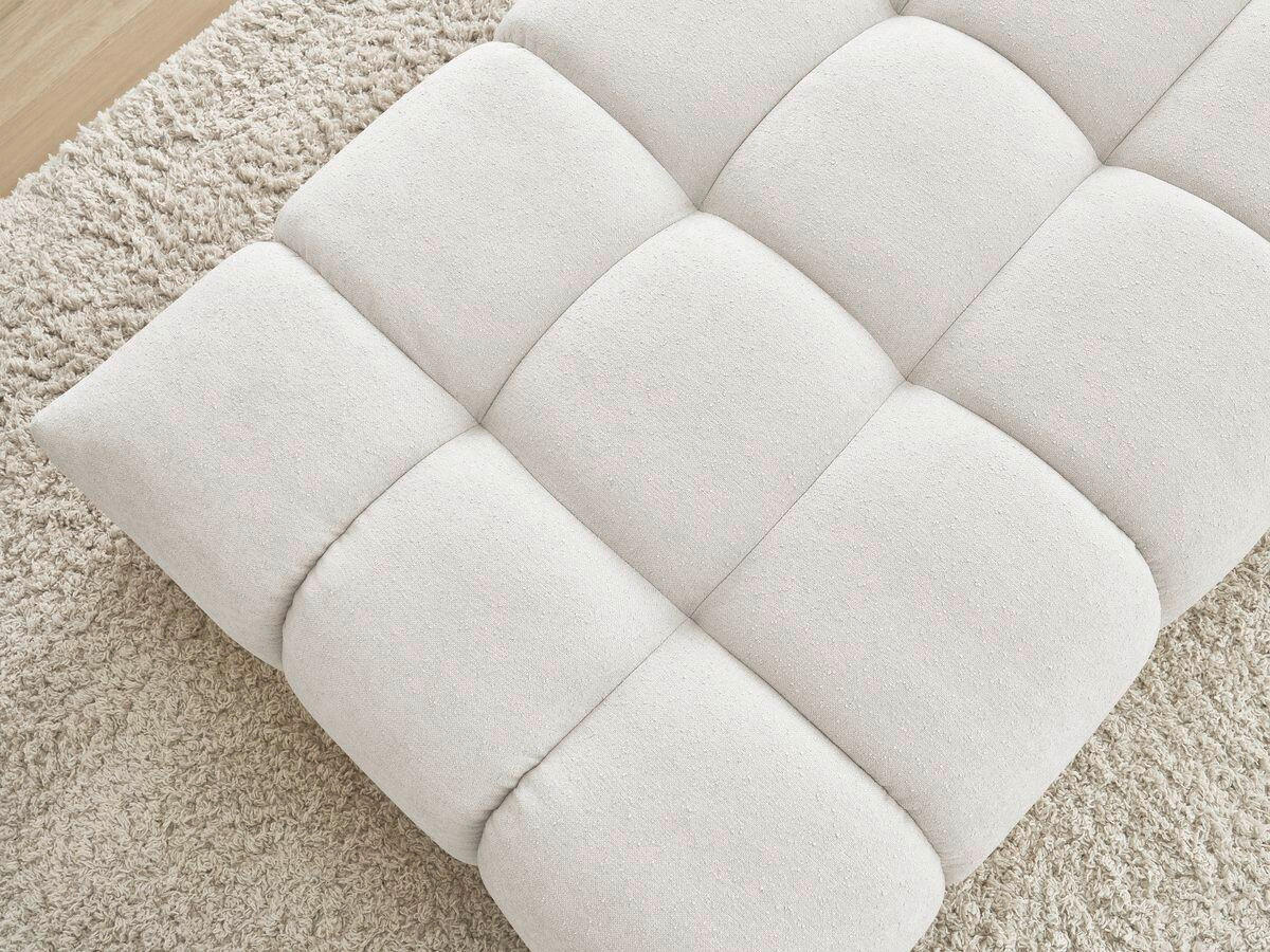 HOCKER EVEREST Struktur Weiß  - Schwarz/Weiß, MODERN, Kunststoff/Textil (166/100/40cm)