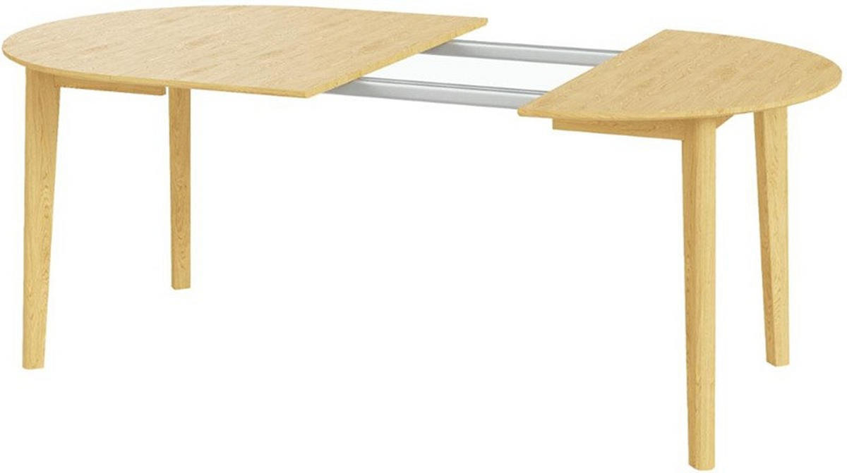 MATBORD 120/120/74 cm massivt trä, delar i massivt trä  trä utdragbar, finns i olika träslag rund ekfärgad  - ekfärgad, Klassisk, trä (120/120/74cm) - Skovby