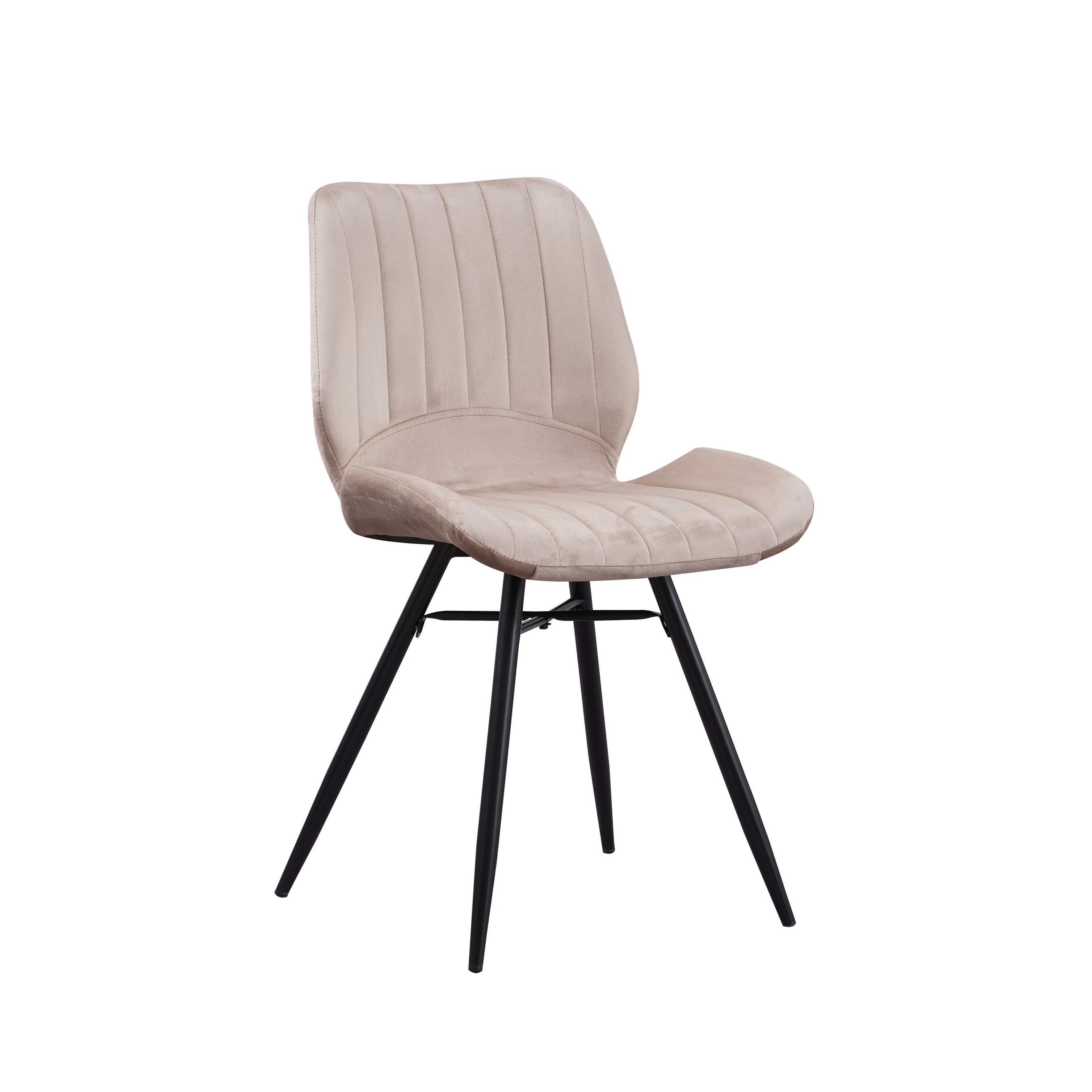 SADA ŽIDLÍ 4 kusy - černá/béžová, Moderní, kov/textil (47/82/55cm) - MID.YOU