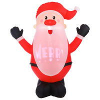 WEIHNACHTSMANN 180CM - Rot/Schwarz, KONVENTIONELL, Kunststoff (89/78/180cm)