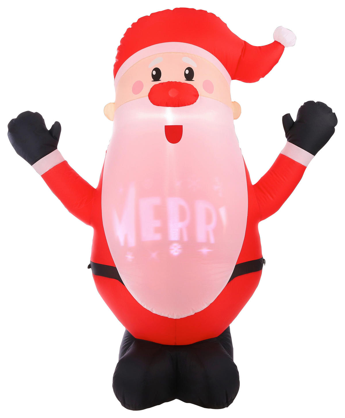 WEIHNACHTSMANN 180CM - Rot/Schwarz, KONVENTIONELL, Kunststoff (89/78/180cm)