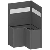 SICHTSCHUTZ ohne Pflanzbeet - Dunkelgrau, Basics, Kunststoff/Metall (102/91/102cm) - Biohort