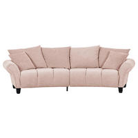 BIGSOFA Flachgewebe Rosa  - Schwarz/Rosa, KONVENTIONELL, Holz/Textil (290/78/115cm) - Carryhome
