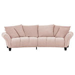 BIGSOFA in Flachgewebe Rosa  - Schwarz/Rosa, KONVENTIONELL, Holz/Textil (290/78/115cm) - Carryhome