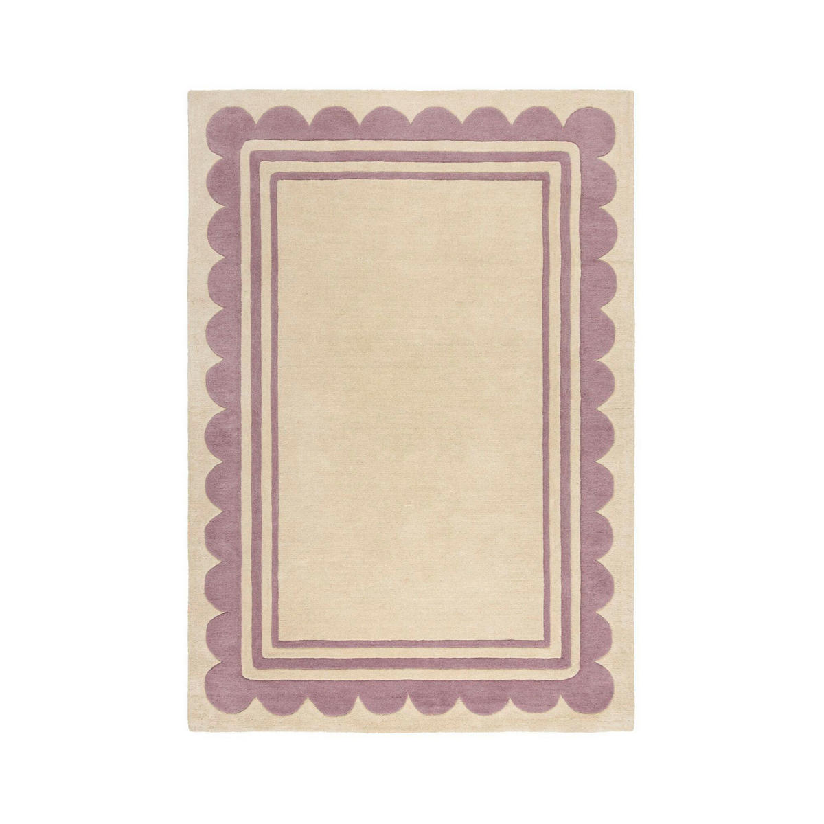 HANDWEBTEPPICH 120/170 cm LOIS Lila, Beige  - Beige/Lila, KONVENTIONELL, Textil (120/170cm)