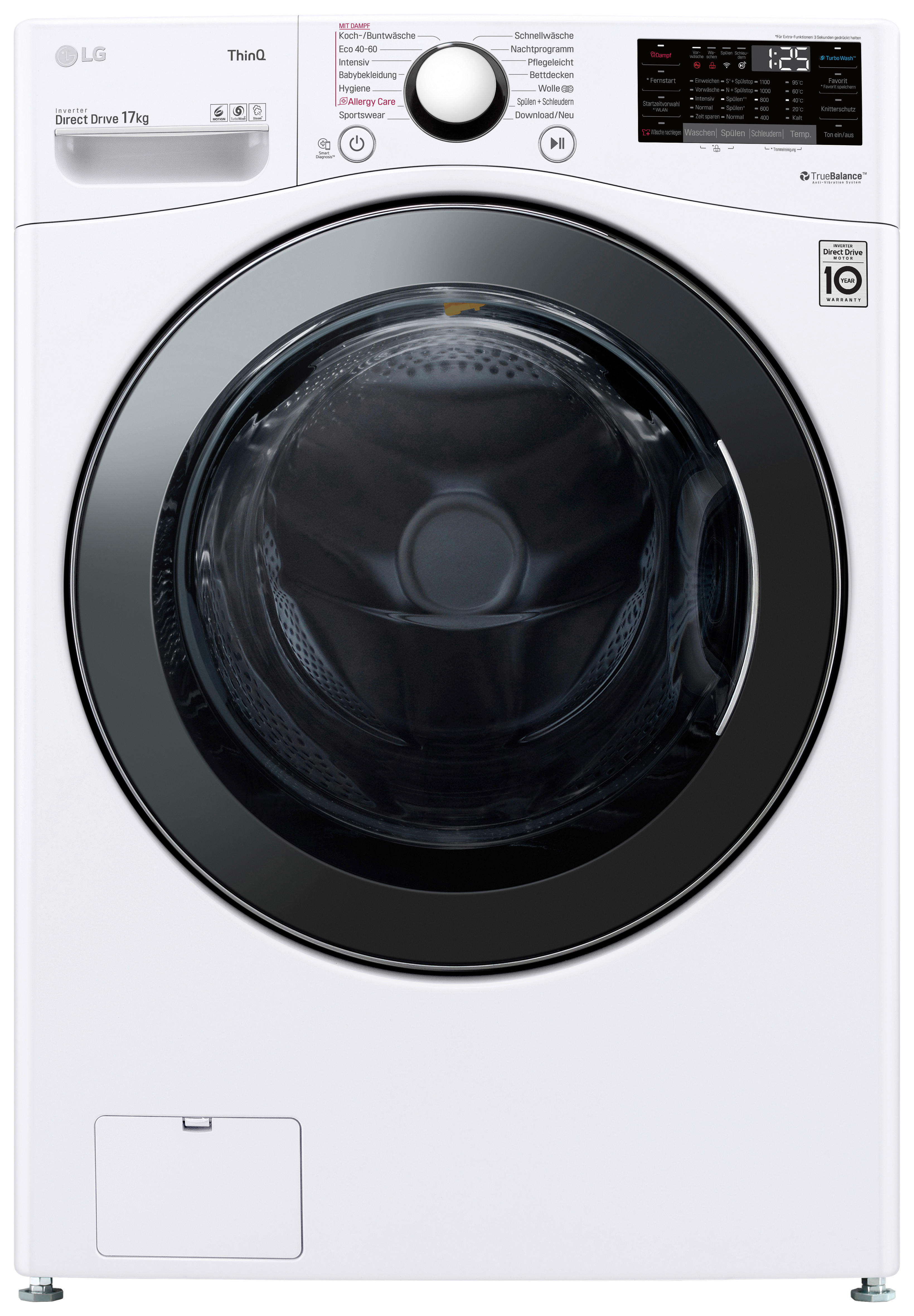 WASCHMASCHINE F11WM17TS2  - Weiß, Trend, Glas/Kunststoff (70/99/77cm) - LG