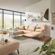 ECKSOFA  in Flachgewebe Lachsfarben  175-224/255-365 cm  - Schwarz/Lachsfarben, Design, Textil/Metall (175-224/255-365cm) - Dieter Knoll