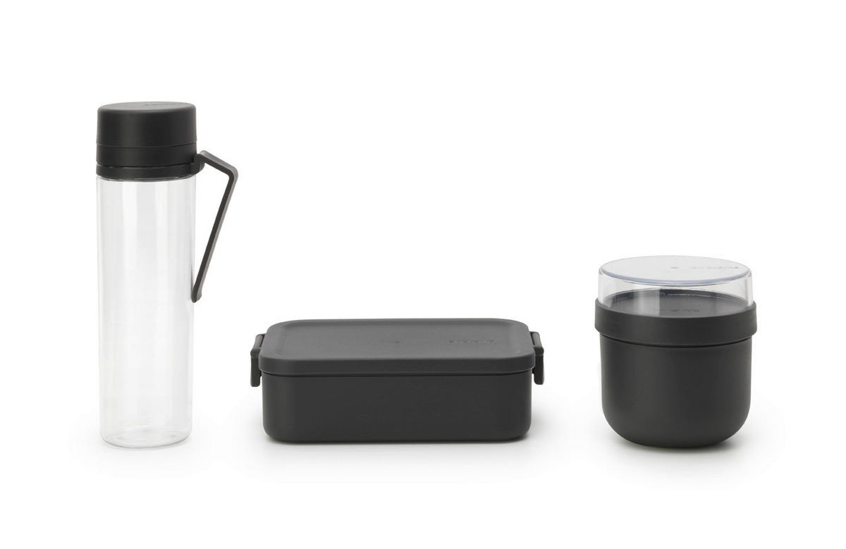 PAUSENSET  - Dunkelgrau/Transparent, Basics, Kunststoff (38/22.2/14cm) - Brabantia