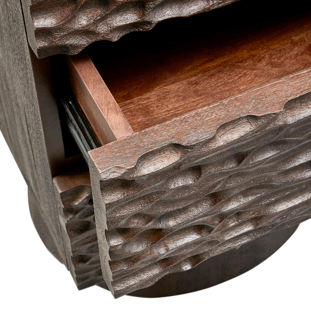 NACHTTISCH  in Mangoholz Walnussfarben  - Walnussfarben, Design, Holz (40/37/63,5cm) - Livetastic