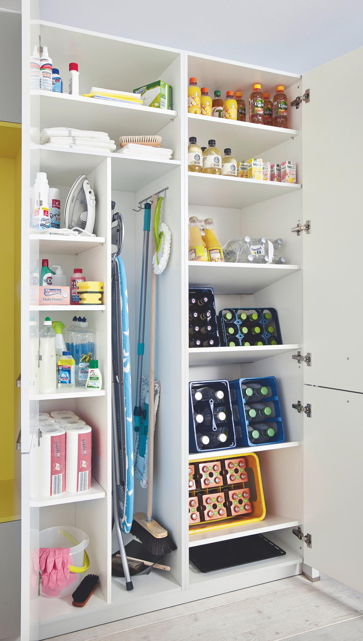 EINBAUKÜCHE UMANI  - Gelb/Grau, Design, Holzwerkstoff - Novel