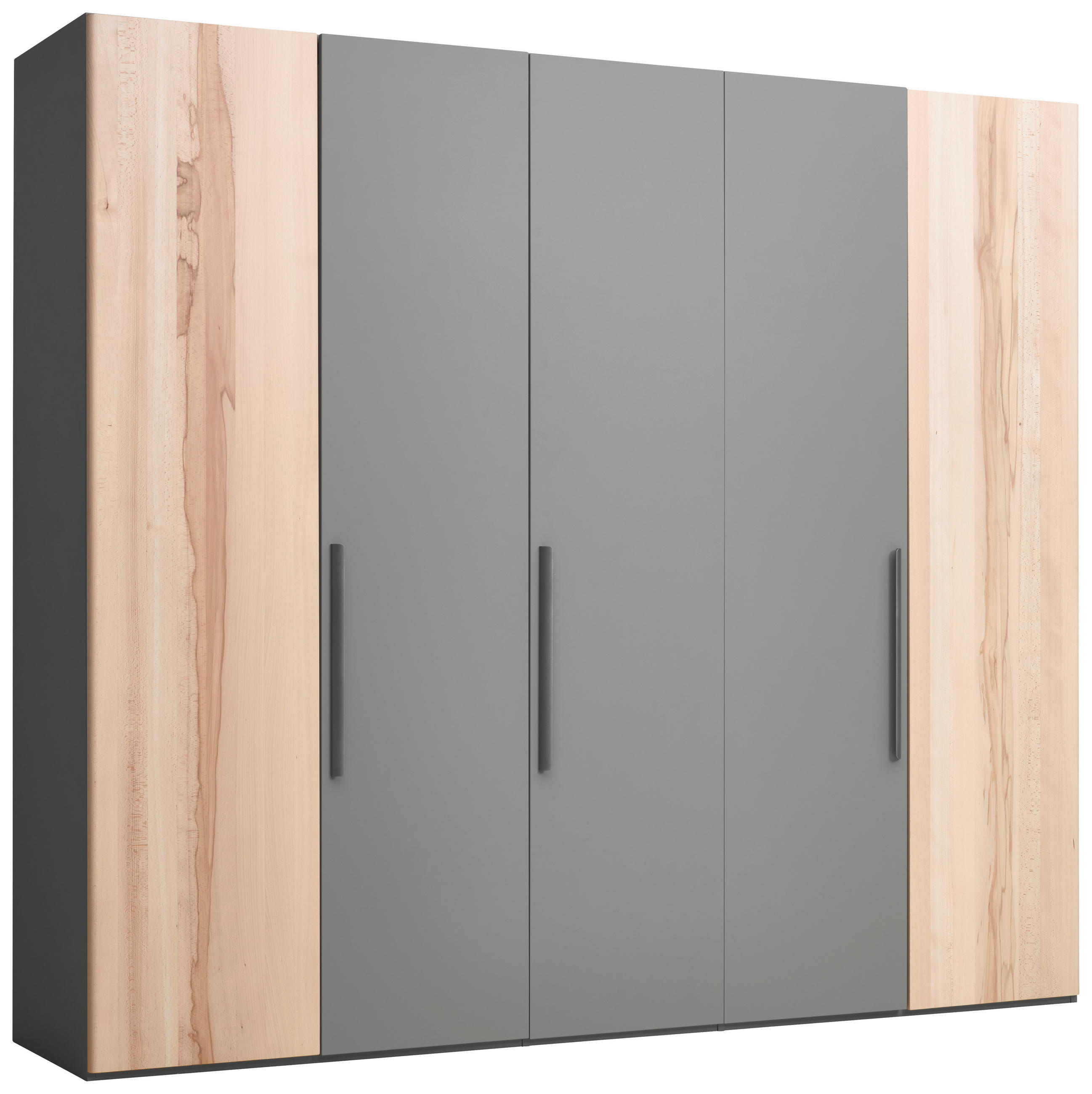 DREHTÜRENSCHRANK in Buchefarben, Fango - Fango/Titanfarben, Design, Holz/Holzwerkstoff (249,2/222,3/62cm) - Valdera