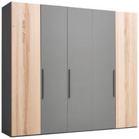 DREHTÜRENSCHRANK  in Buchefarben, Fango  - Fango/Titanfarben, Design, Holz/Holzwerkstoff (249,2/222,3/62cm) - Valdera