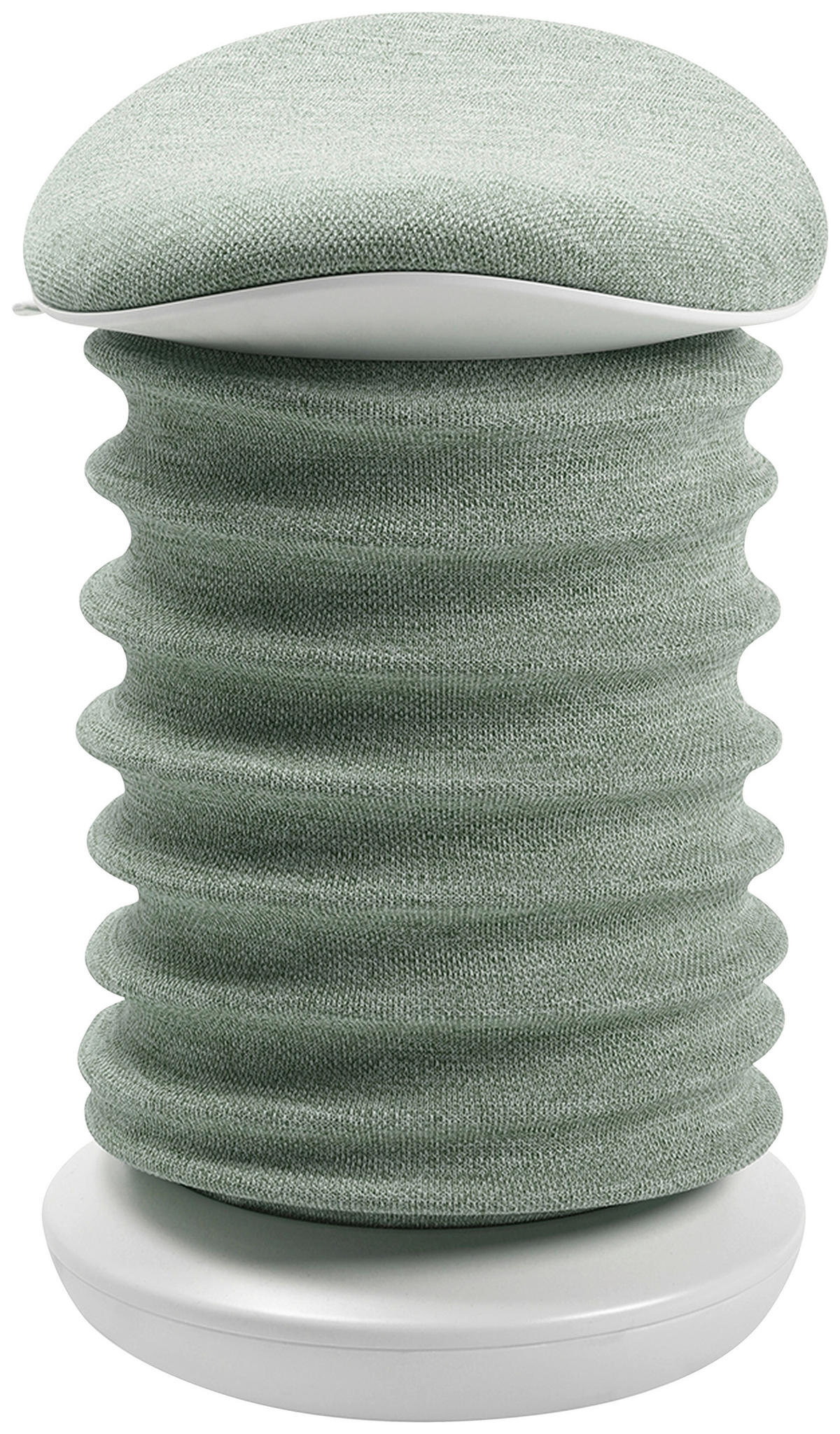 BÜROHOCKER Weiß, Hellgrün  - Weiß/Hellgrün, Design, Kunststoff/Textil (37,5/53-64/36cm) - Topstar
