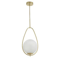 HÄNGLAMPA Avalon 23/19/150 cm  - guldfärgad, Klassisk, metall/glas (23/19/150cm)