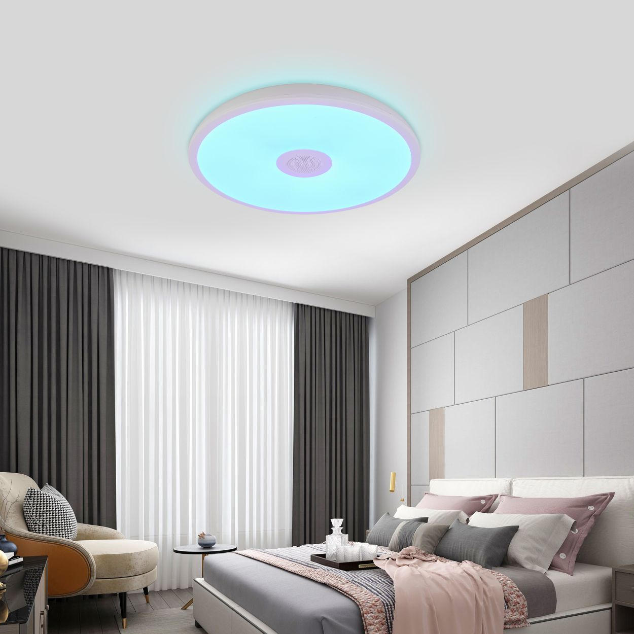 LED STROPNÉ SVIETIDLO, 28/5,5 cm - biela, Trend, plast (28/5,5cm) - Novel