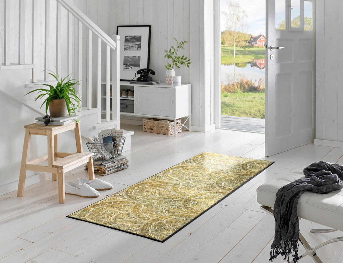 LÄUFER 75/190 cm Filigree Beige  - Beige, Design, Kunststoff/Textil (75/190cm) - wash+dry