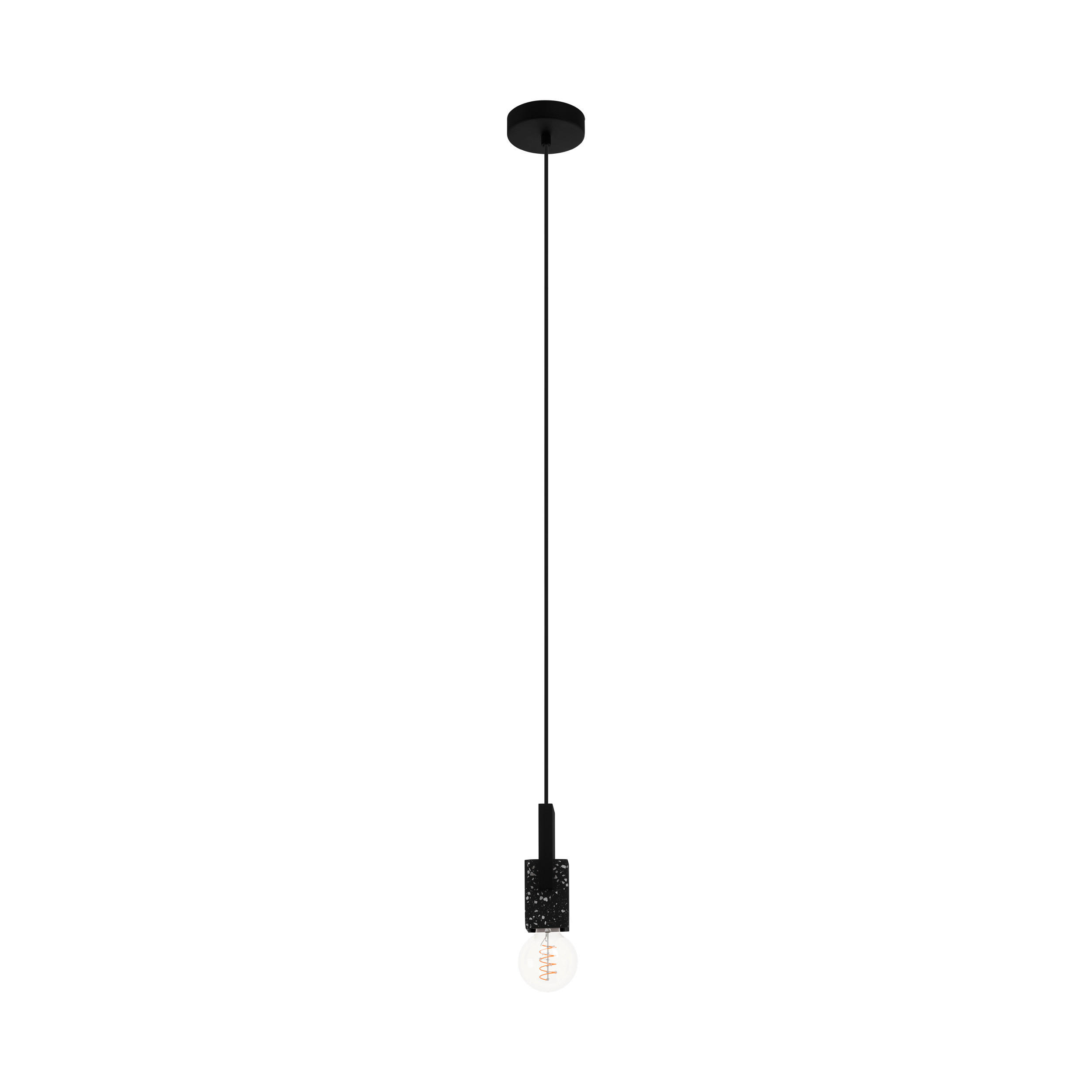 HÄNGELEUCHTE 10,5/110 cm    - Schwarz, Basics, Holz/Metall (10,5/110cm) - Eglo