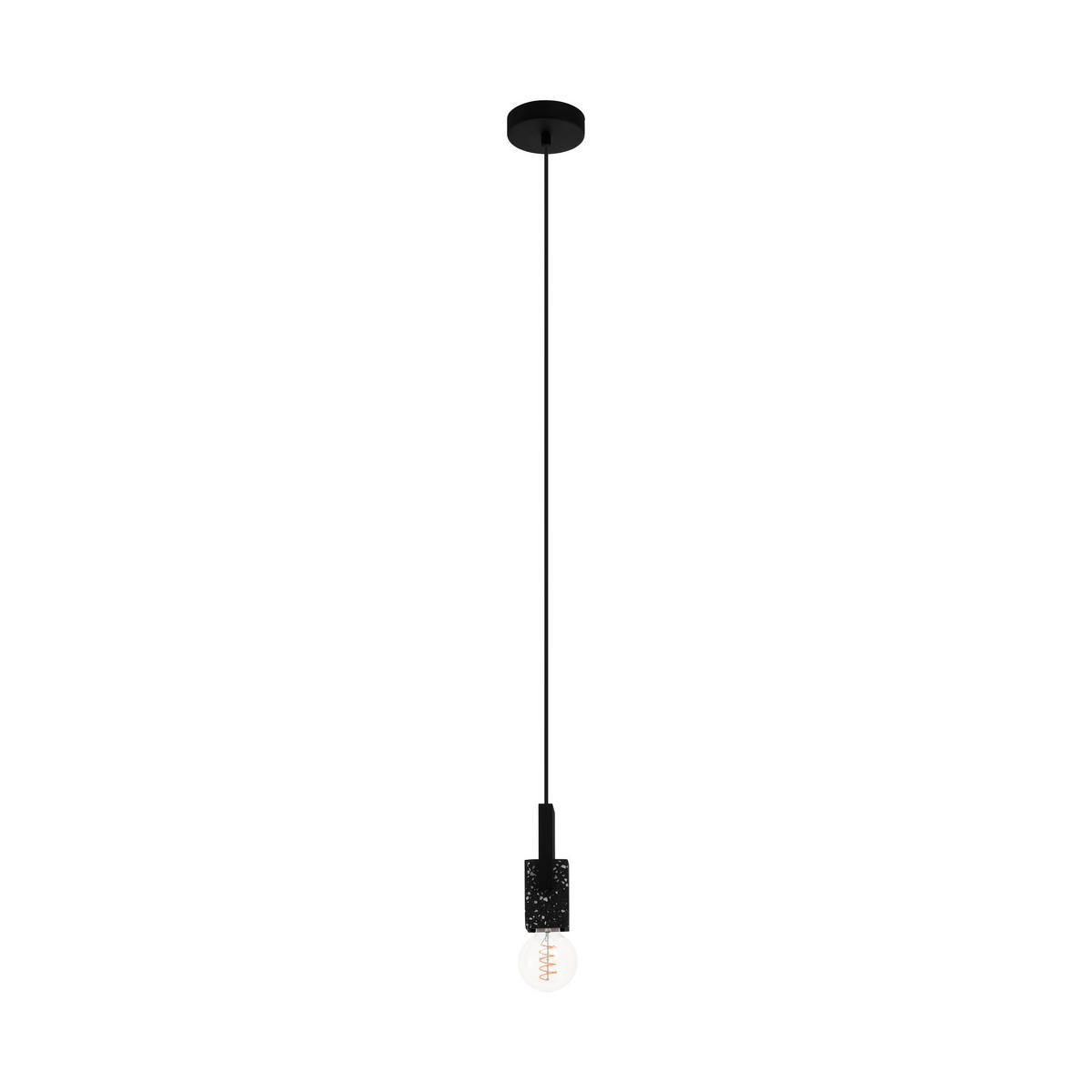 HÄNGELEUCHTE 10,5/110 cm    - Schwarz, Basics, Holz/Metall (10,5/110cm) - Eglo