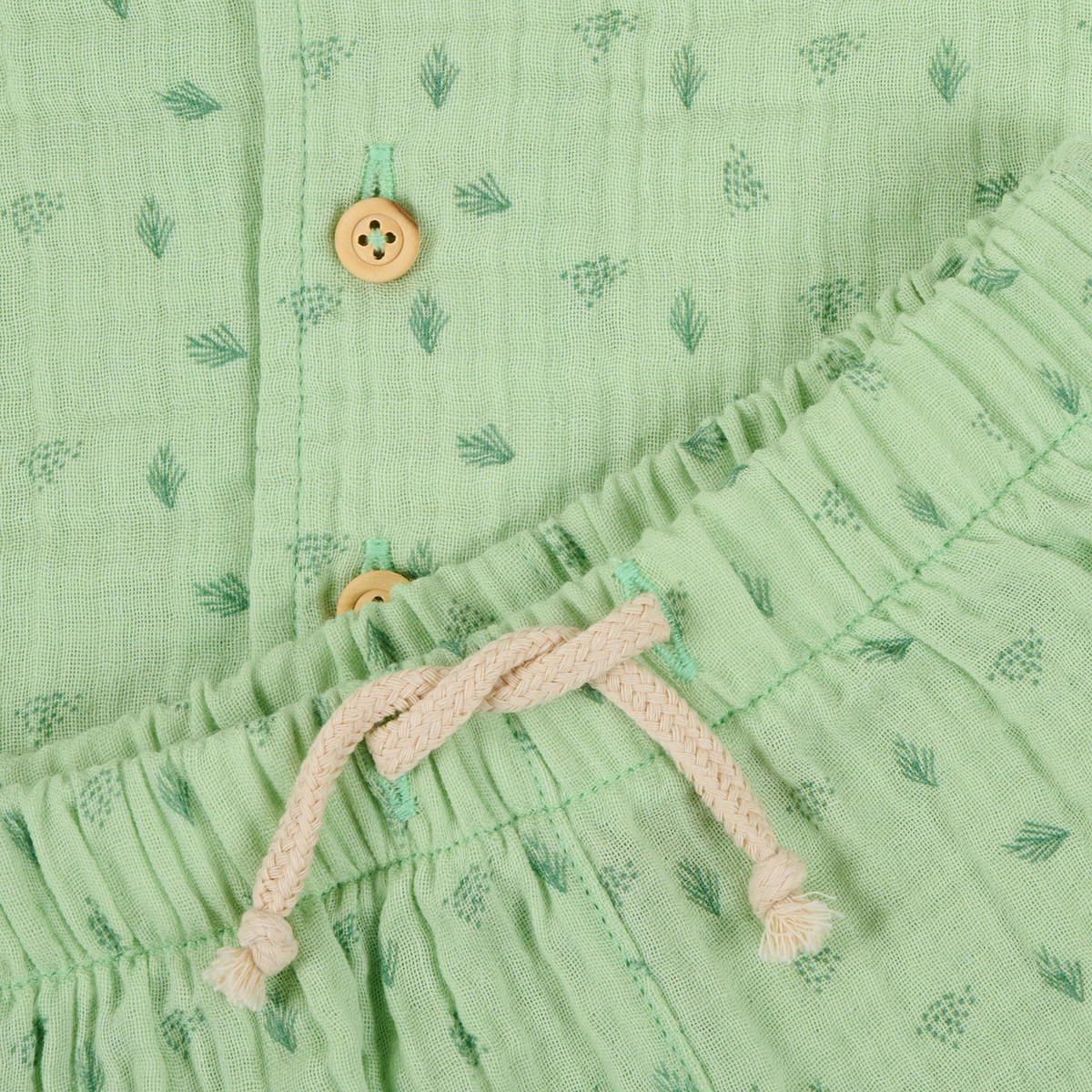 BABYBEKLEIDUNGSSET 2-teilig  - Grün, Natur, Textil (62null) - Avelia