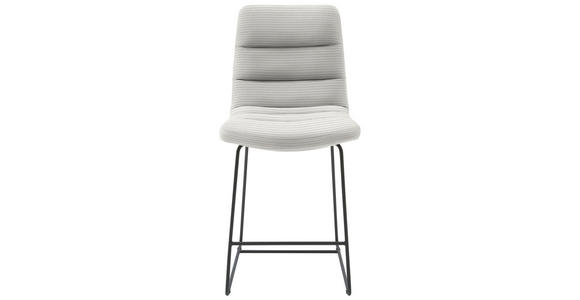 TRESENSTUHL in Greige  - Greige/Schwarz, Design, Textil/Metall (52/106/66cm) - Dieter Knoll