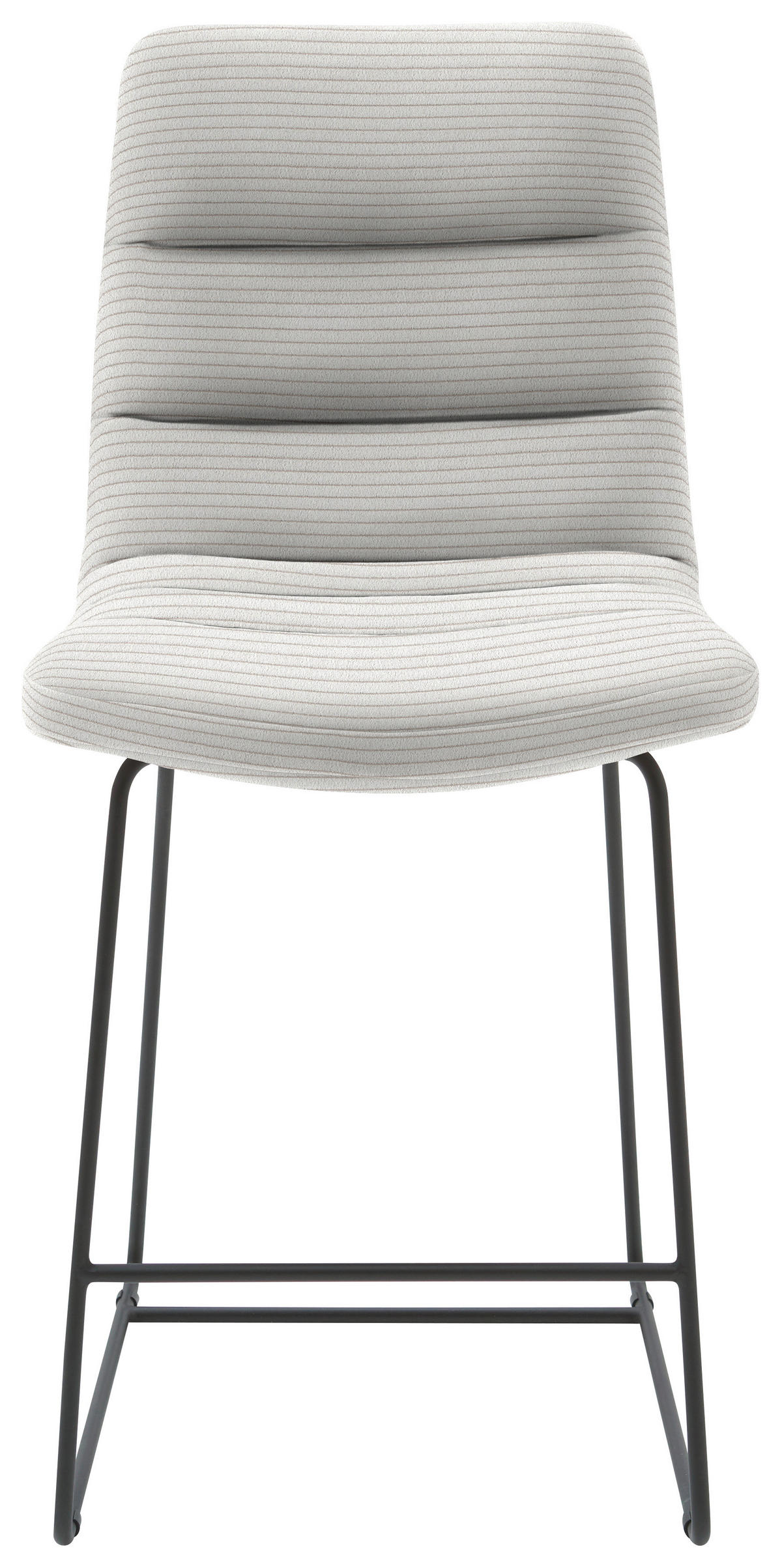 TRESENSTUHL - Greige/Schwarz, Design, Textil/Metall (52/106/66cm) - Dieter Knoll