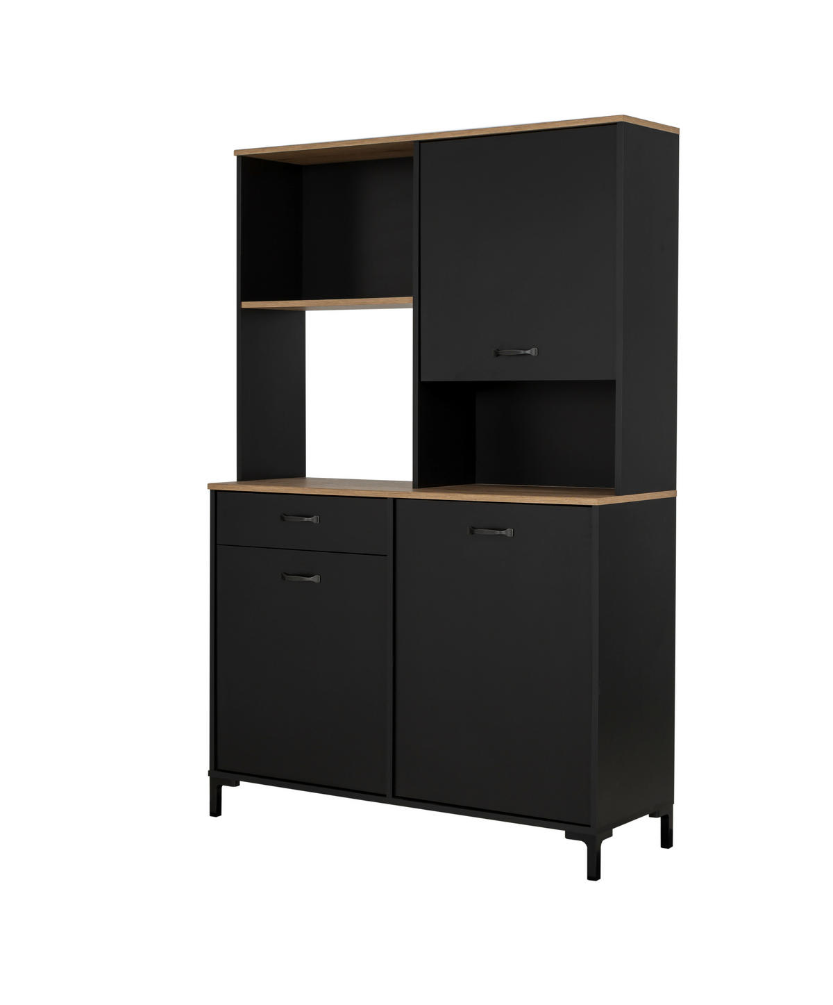 BUFFET 119/180/41 cm  in Schwarz  - Schwarz/Bronzefarben, Trend, Holzwerkstoff/Kunststoff (119/180/41cm) - MID.YOU