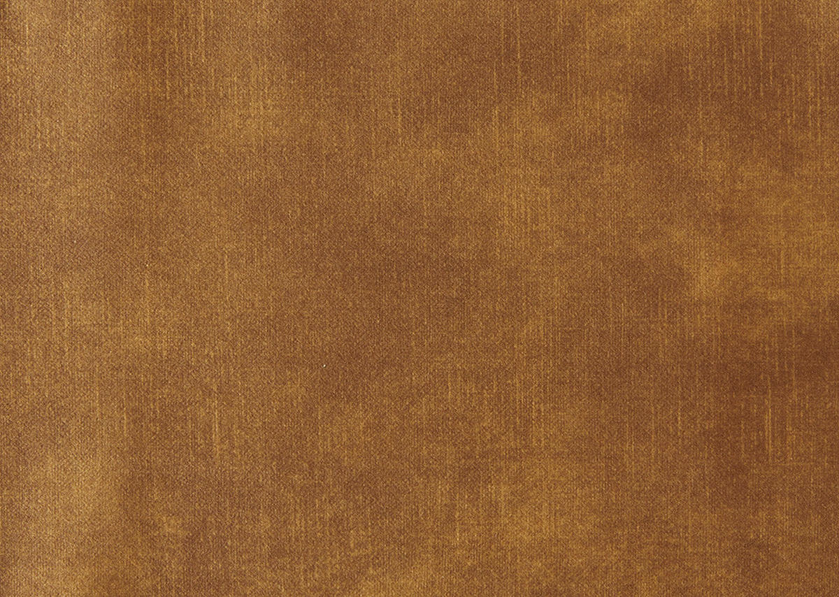 ECKSOFA in Velours Cognac  179/301 cm  - Cognac/Schwarz, Design, Textil/Metall (179/301cm) - Chilliano