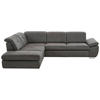 ECKSOFA Dunkelgrau Mikrofaser  - Chromfarben/Dunkelgrau, Design, Textil/Metall (260/318cm) - Beldomo Speed