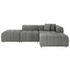 ECKSOFA  in Webstoff Graphitfarben  289/178 cm  - Schwarz/Graphitfarben, LIFESTYLE, Kunststoff/Textil (289/178cm) - Milino