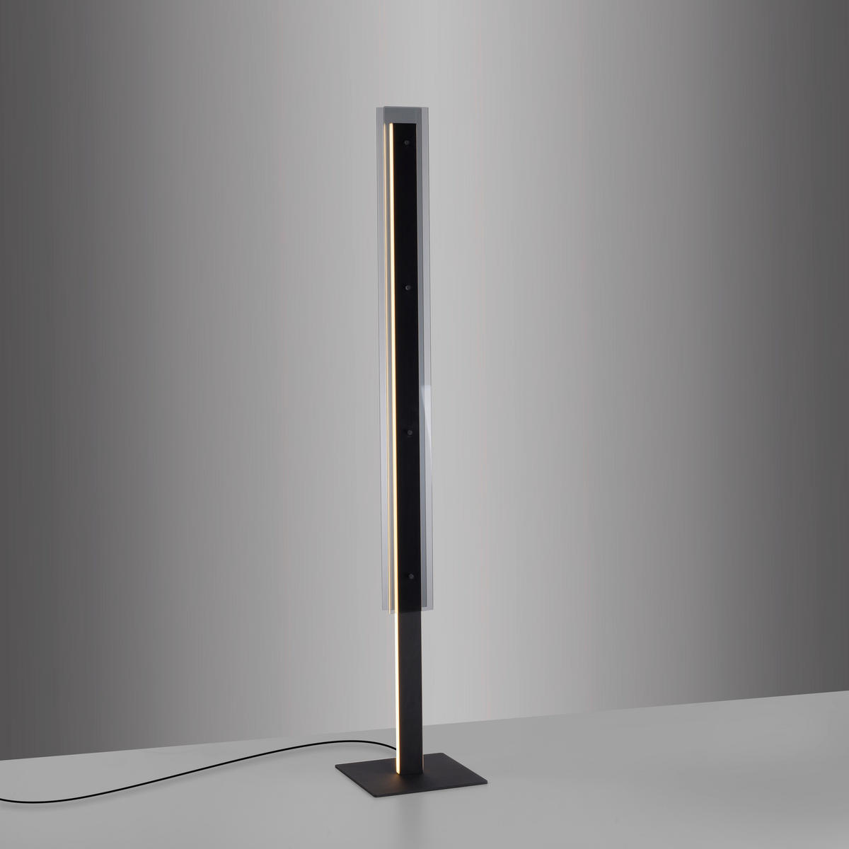 LED-STEHLEUCHTE 25/25/140 cm    - Schwarz, Design, Kunststoff/Metall (25/25/140cm) - Schöner Wohnen