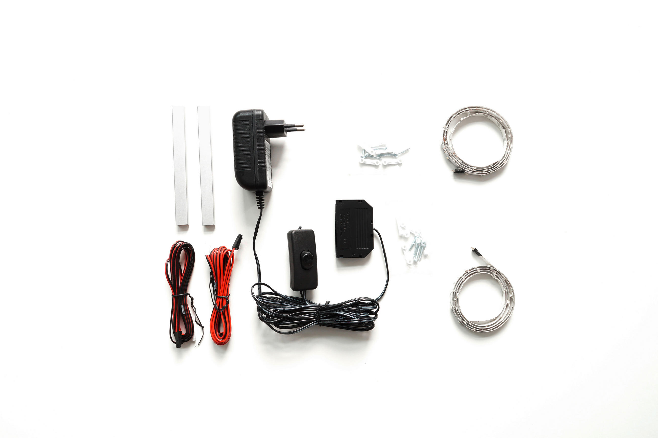 LED-STRIP - Schwarz/Weiß, Design, Kunststoff/Metall (70/1/1cm) - Livetastic