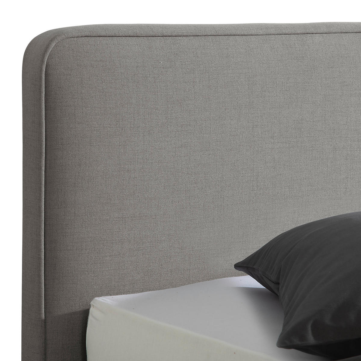 POLSTERBETT  in Grau,  - Alufarben/Grau, MODERN, Textil/Metall (193/97/208cm) - Livetastic