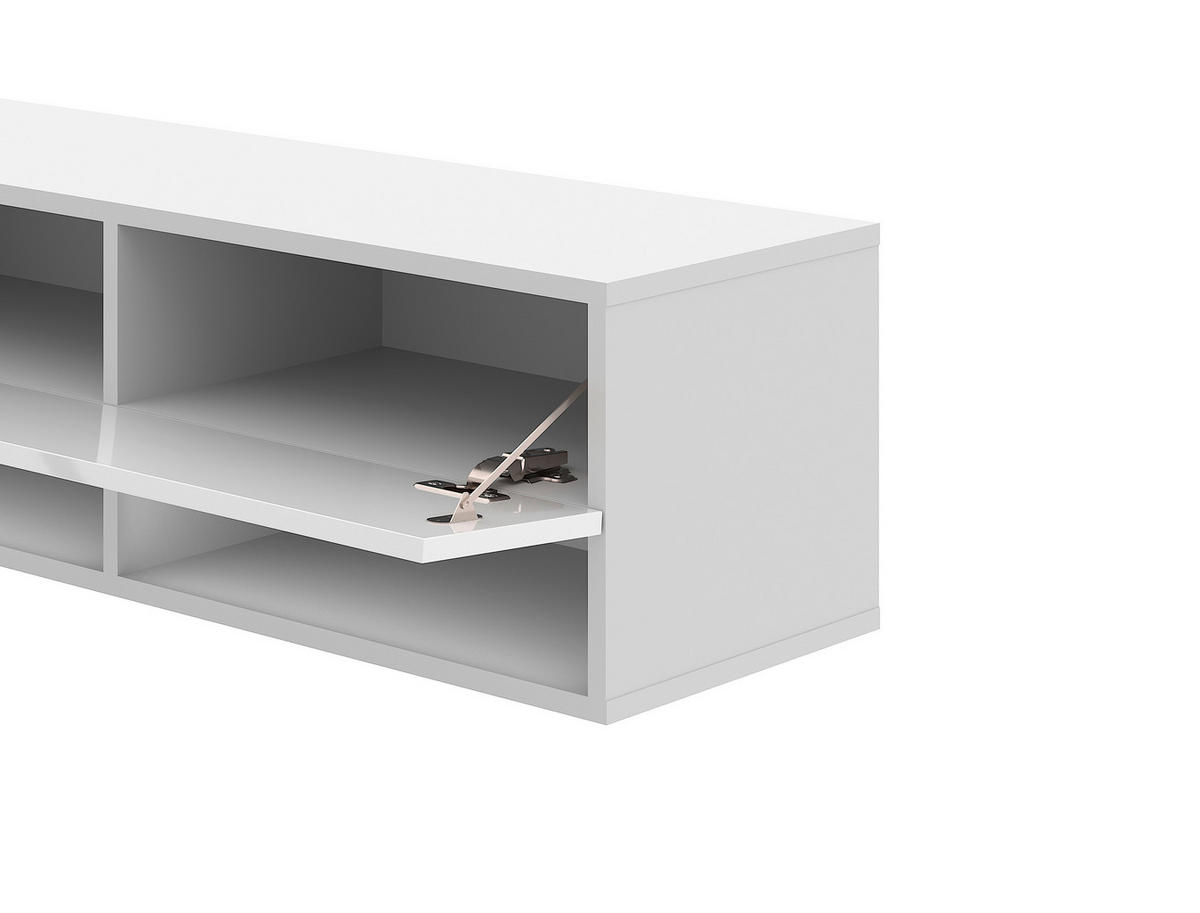 LOWBOARD DERBY  in 100/31,5/32,5 cm  - Weiß Hochglanz/Weiß, Design, Holzwerkstoff (100/31,5/32,5cm) - Livetastic