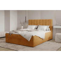 BOXBETT 160/200 cm  in Rostfarben  - Rostfarben/Schwarz, MODERN, Holz/Kunststoff (160/200cm) - MID.YOU