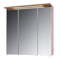 SPIEGELSCHRANK  - Fichtefarben/Nickelfarben, Basics, Glas/Holzwerkstoff (71/73/24cm) - Stylife