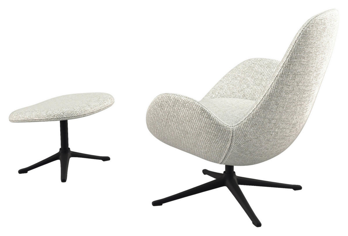 DESIGNSESSEL Chenille Sandfarben    - Sandfarben/Schwarz, Design, Textil/Metall (88/89/80cm) - home24